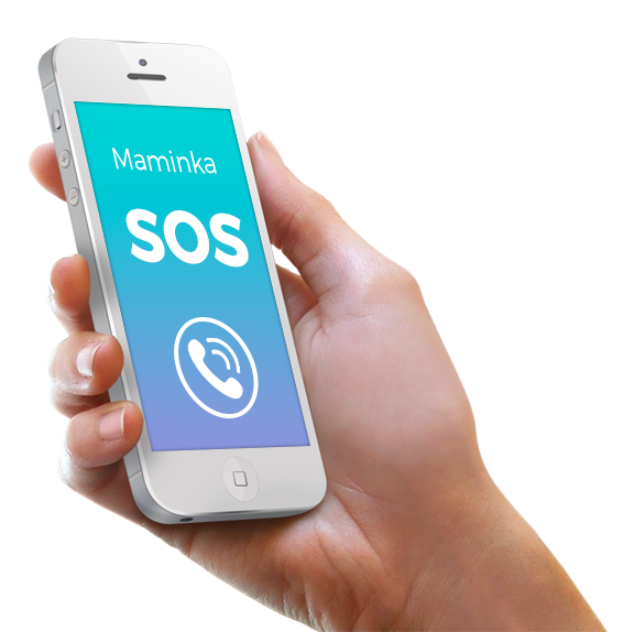 SOS phone in hand