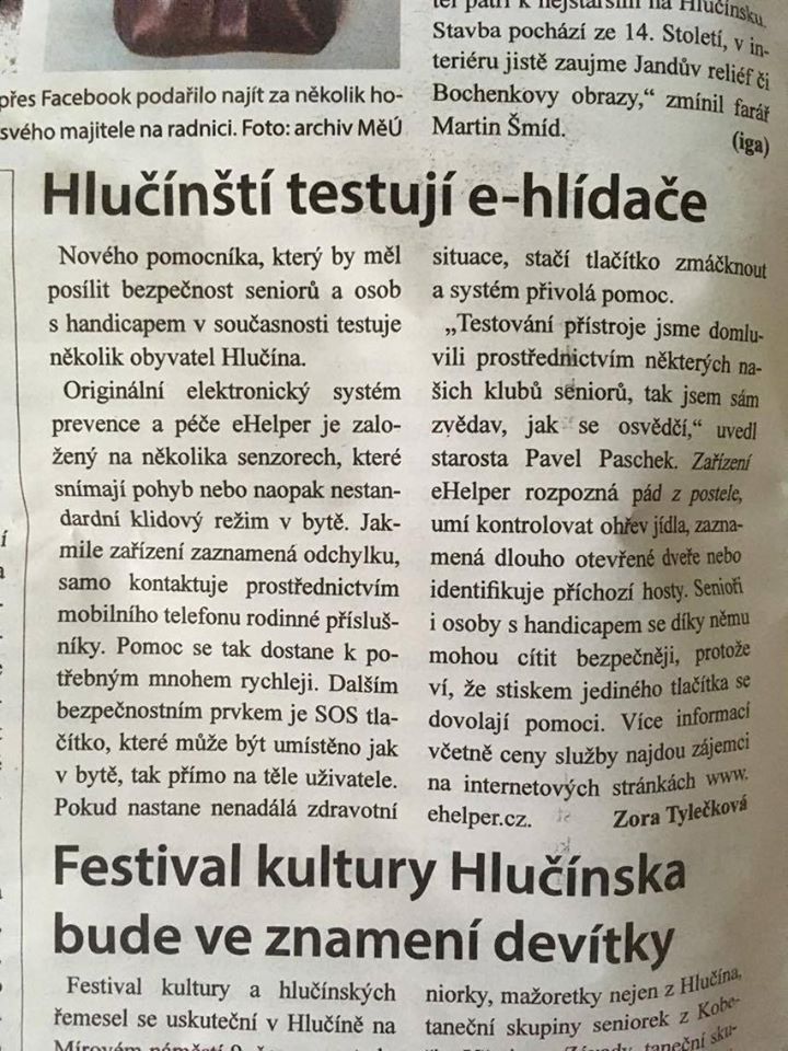 2017 - článek v Hlučínských novinách